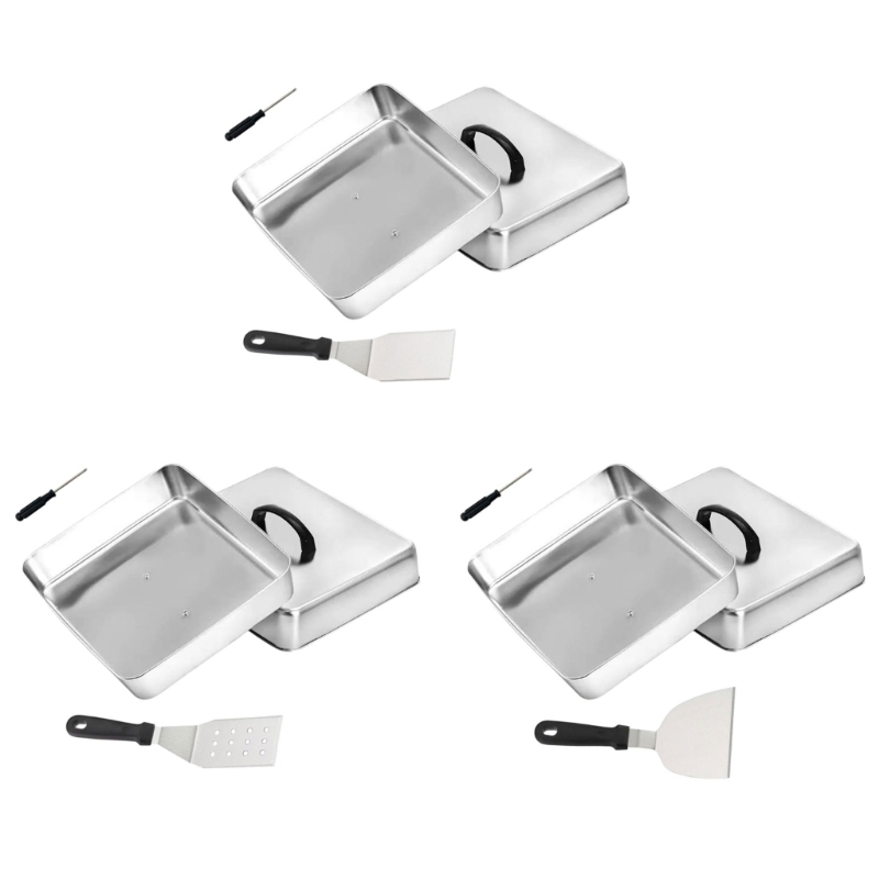 Camping Cooking Flat Top - ฝาครอบทรงสี่เหลี่ยม XX9B พร้อมที่จับด้านบนสำหรับการละลายและการทำอาหารแบบ Flat Top โครงสร้างโลหะสำหรับใช้ในแคมป์และครอบครัว
