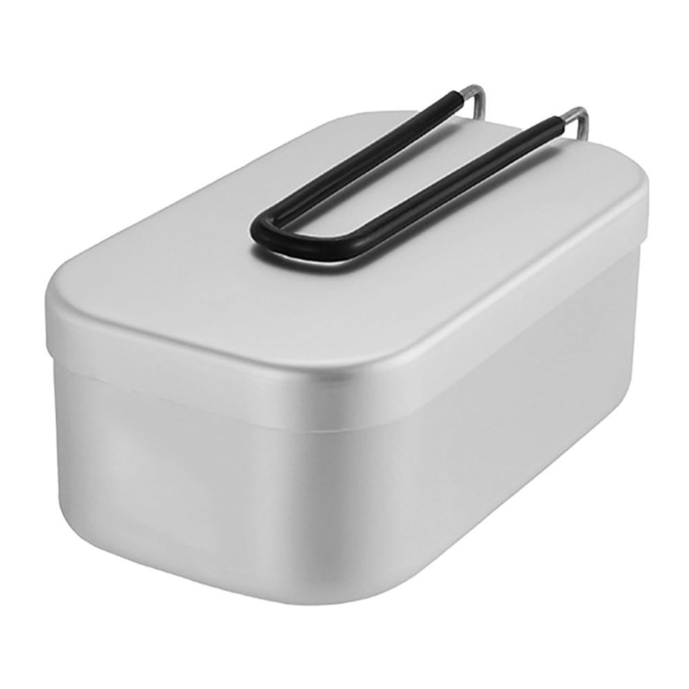 Camping Cooking Organizer - 800ML อลูมิเนียมกล่องอาหารกลางวันกลางแจ้ง Camping เครื่องครัวบนโต๊ะอาหารพับจับกล่องปิคนิคทําอาหารกล่อง Bento สําหรับเดินป่า