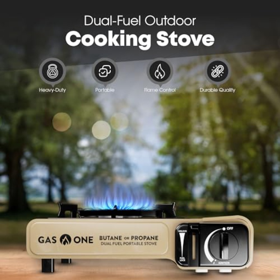 เตาแก๊สแบบแผ่นเรียบ GasOne GS- - Camping Cooking Flat Top บทวิจารณ์และราคา