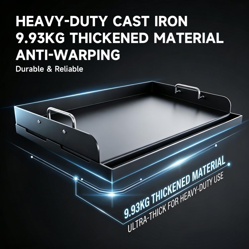 กระทะเหล็กหล่อเคลือบกันติด หนา - Camping Cooking Flat Top บทวิจารณ์และราคา