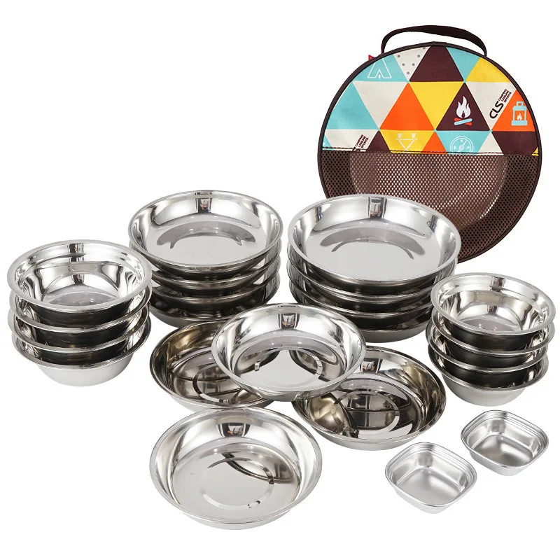 ชุดจานอาหารพกพาสำหรับแคมป์ปิ้ง - Camping Cooking Dining Set บทวิจารณ์และราคา