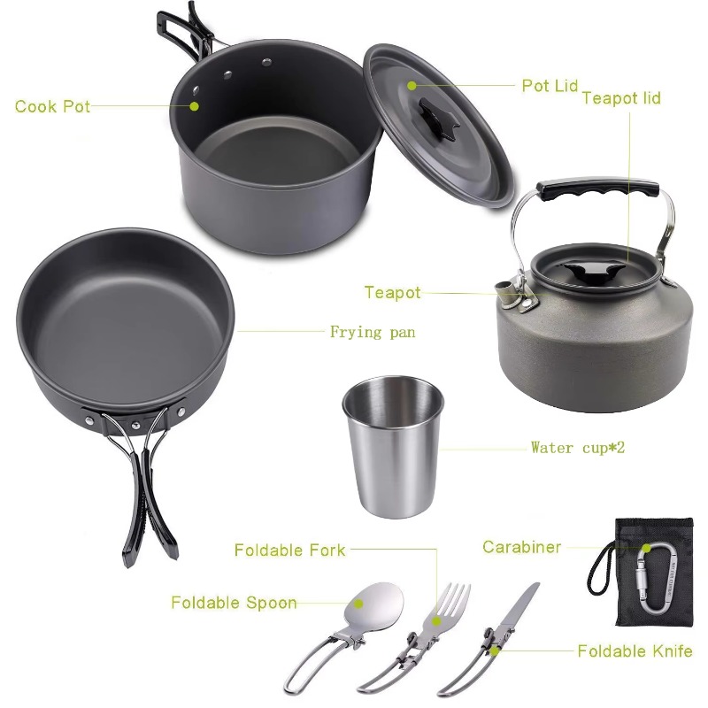 เตาแคมป์ปิ้งน้ำหนักเบาคุณภาพสู - Quality Camping Cooking Set บทวิจารณ์และราคา