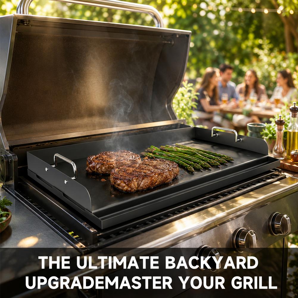 กระทะเหล็กหล่อหนาสำหรับอบอาหาร - Camping Cooking Flat Top บทวิจารณ์และราคา