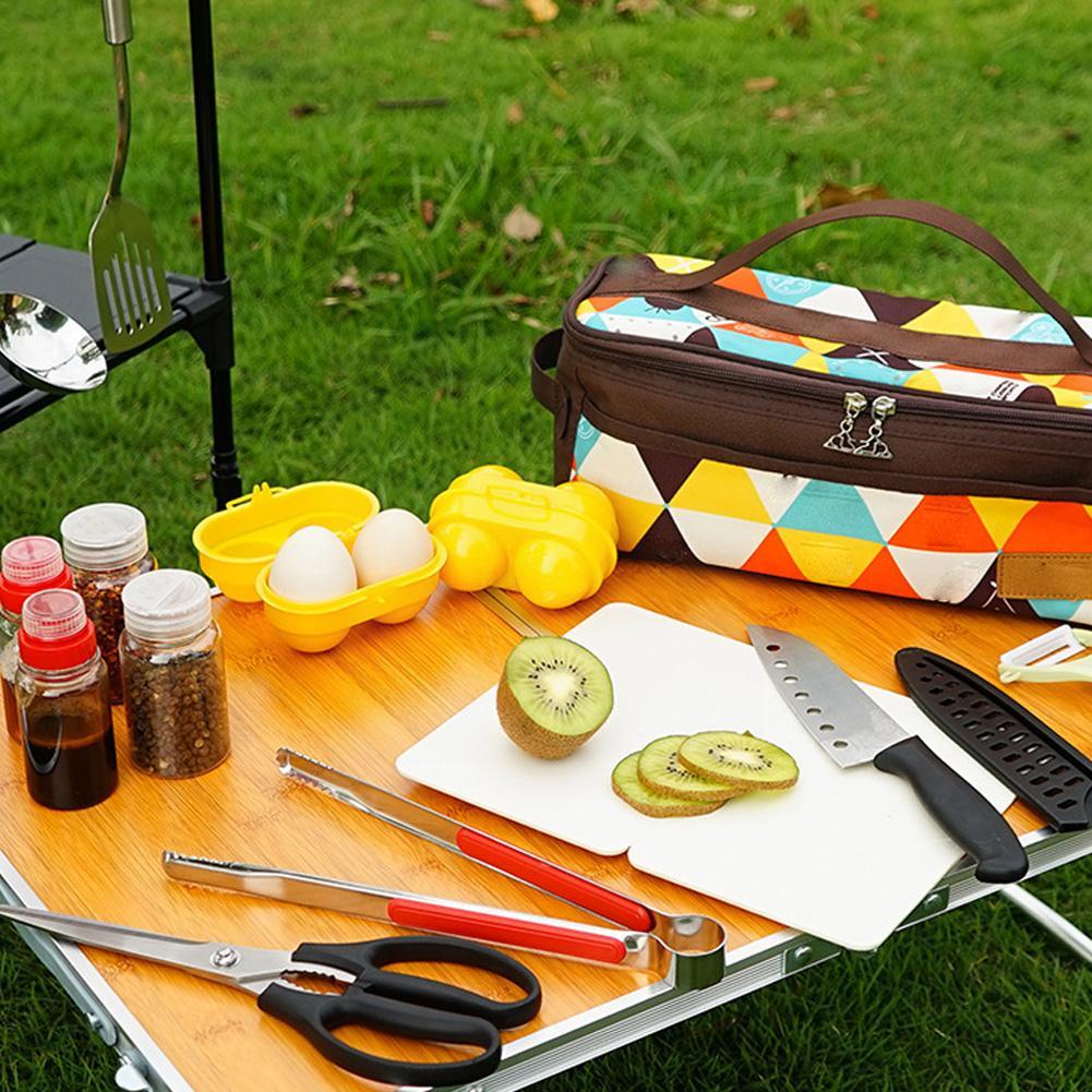 กล่องเก็บไข่แบบ2ช่องกล่องใส่ไข - Camping Cooking Organizer บทวิจารณ์และราคา