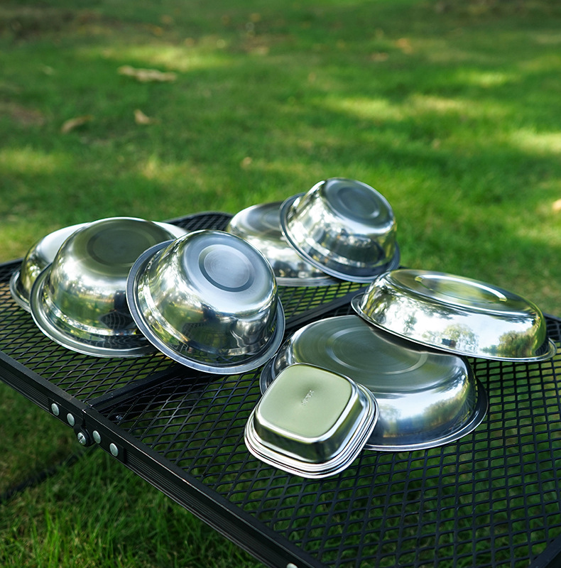 ชุดจานชามพกพาสำหรับทำอาหารแคมป - Camping Cooking Dining Set บทวิจารณ์และราคา