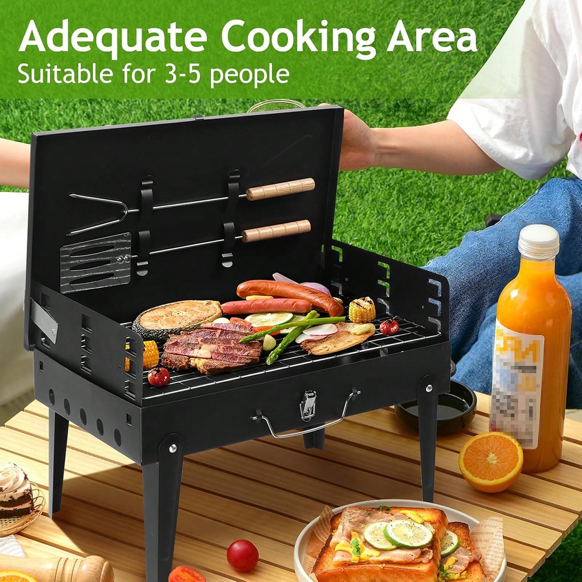 เตาปิ้งย่างถ่านแบบพกพาขนาดเล็ก - Camping Hiking Cooking บทวิจารณ์และราคา