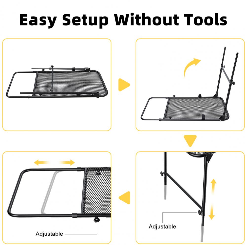 โต๊ะตั้งแคมป์แบบติดตั้งกับยางร - Camping Cooking Table บทวิจารณ์และราคา